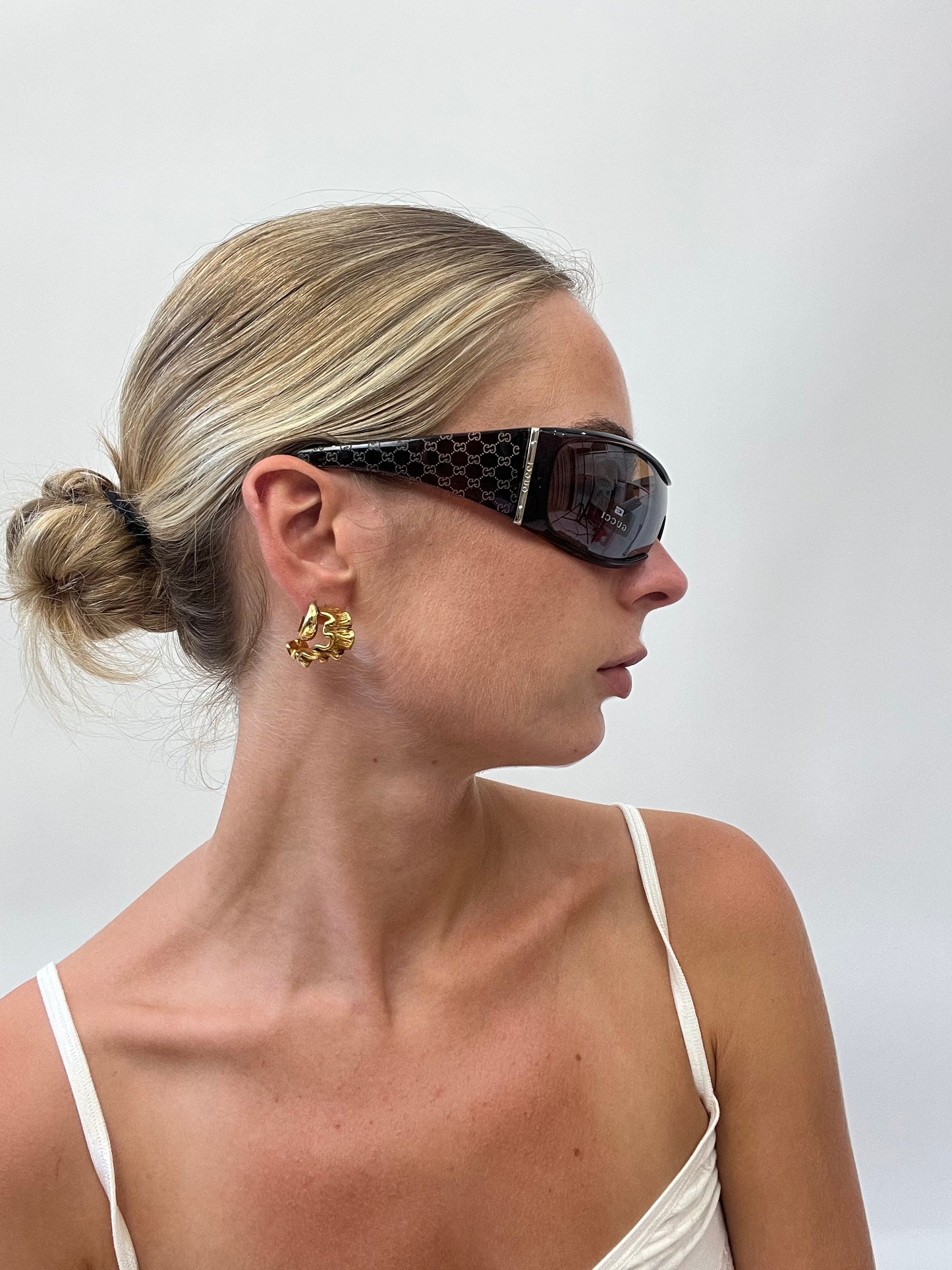 BRAT GIRL SUMMER DROP | brown gucci style sunglasses with monogram print