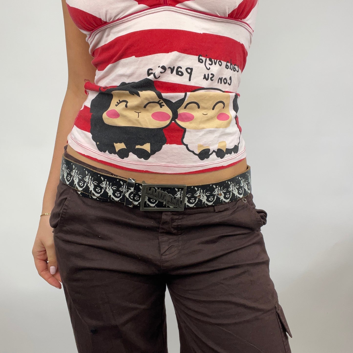 STUDIO FAVES | black andy warhol pepe jeans graphic belt