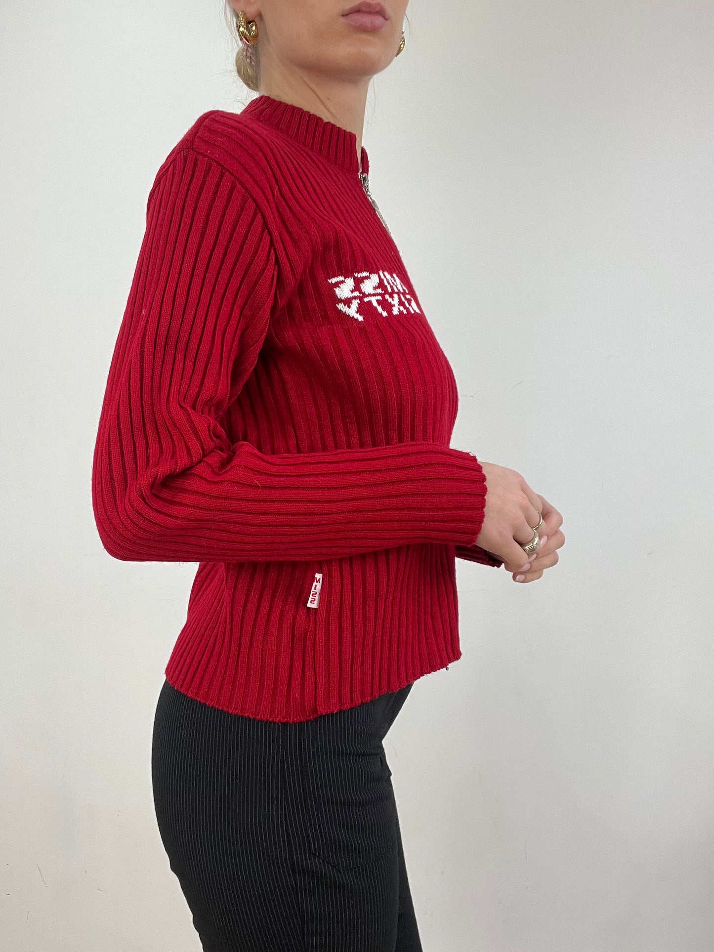 vintage edit six | medium red miss sixty dual zip jumper