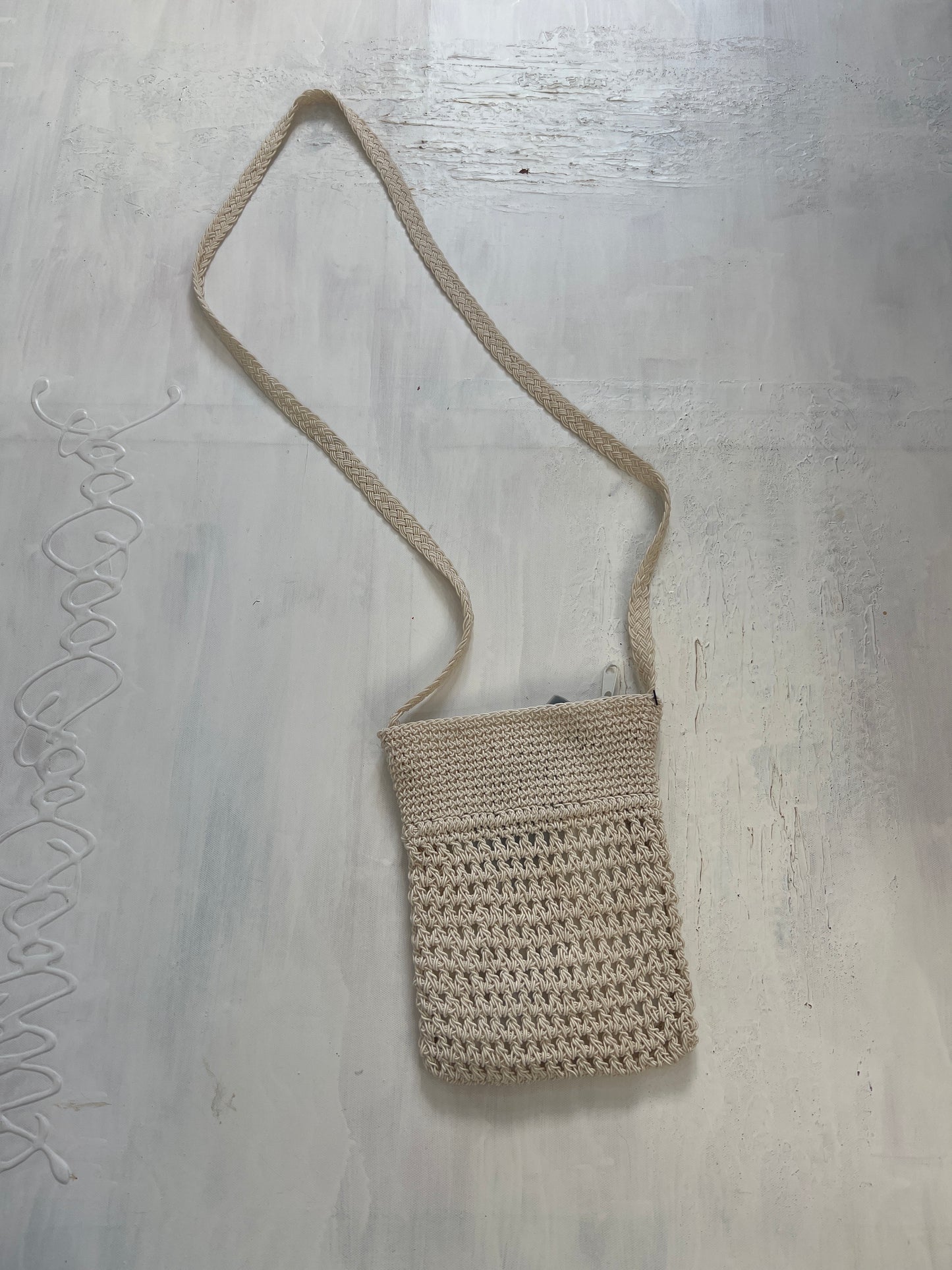 SIRENCORE | white crochet crossbody bag