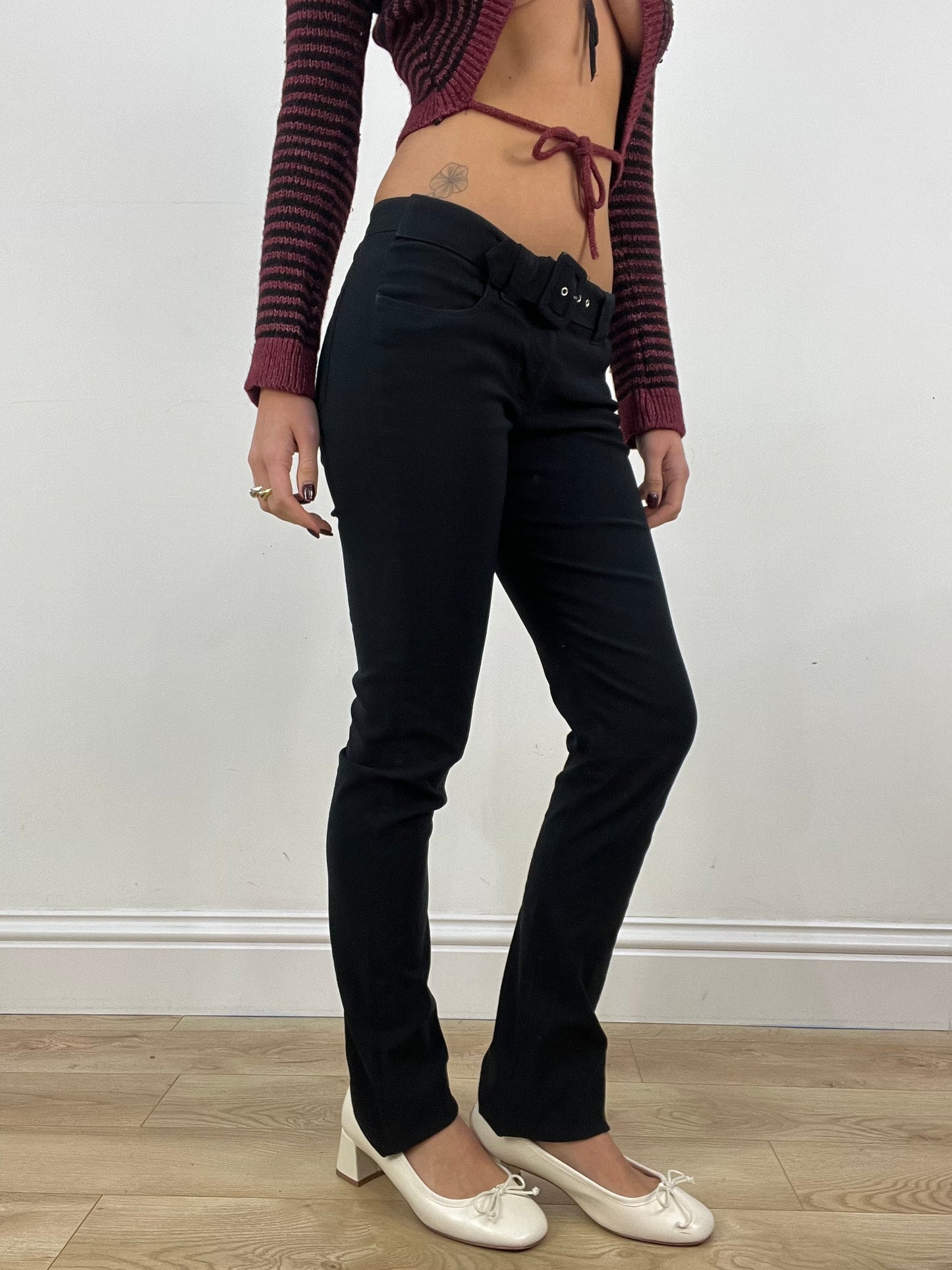 BONFIRE NIGHT | small black miss sixty straight leg trousers