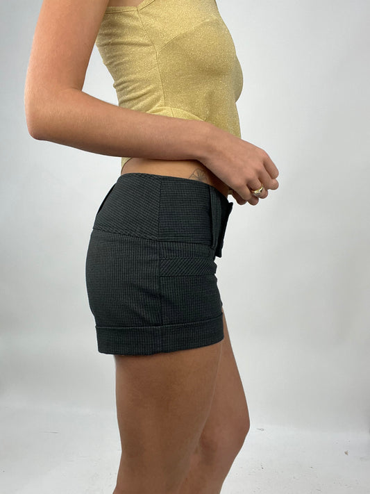 TAYLOR SWIFT DROP | medium grey checkered jane norman mini shorts