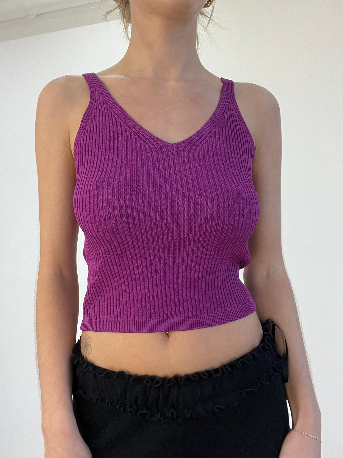 WINTER TRENDS | small purple ribbed cami