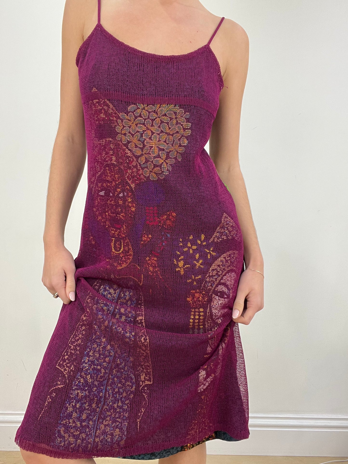 vintage edit six | medium purple custo barcelona maxi dress