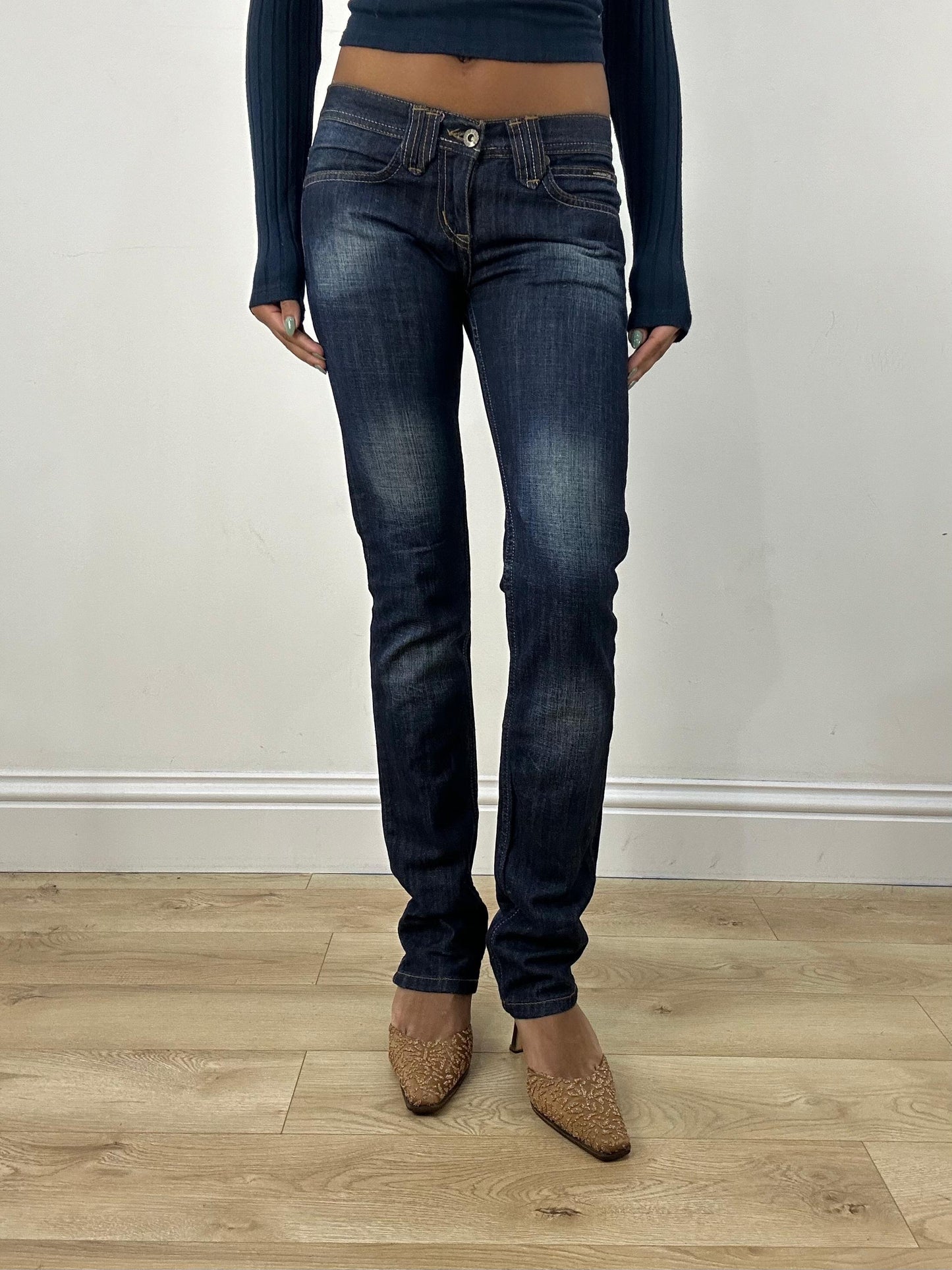 vintage edit five | extra small dark wash denim dolce & gabbana style jeans