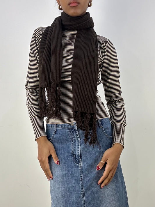 💻BEST PICKS | one size brown tassel scarf