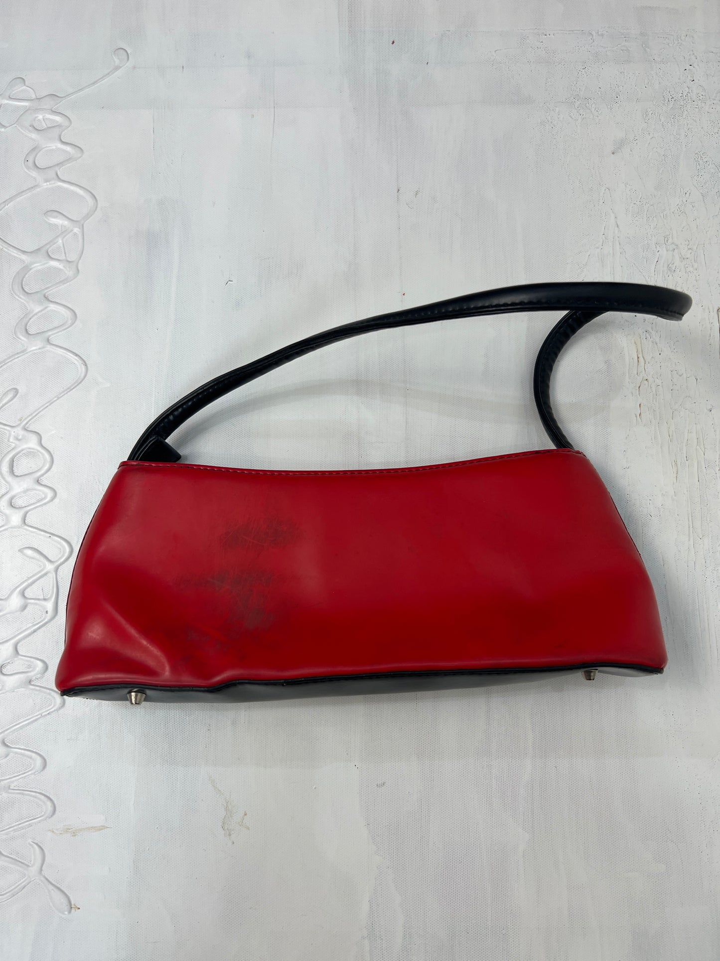 💻HALLOWEEN | red and black faux leather shoulder bag