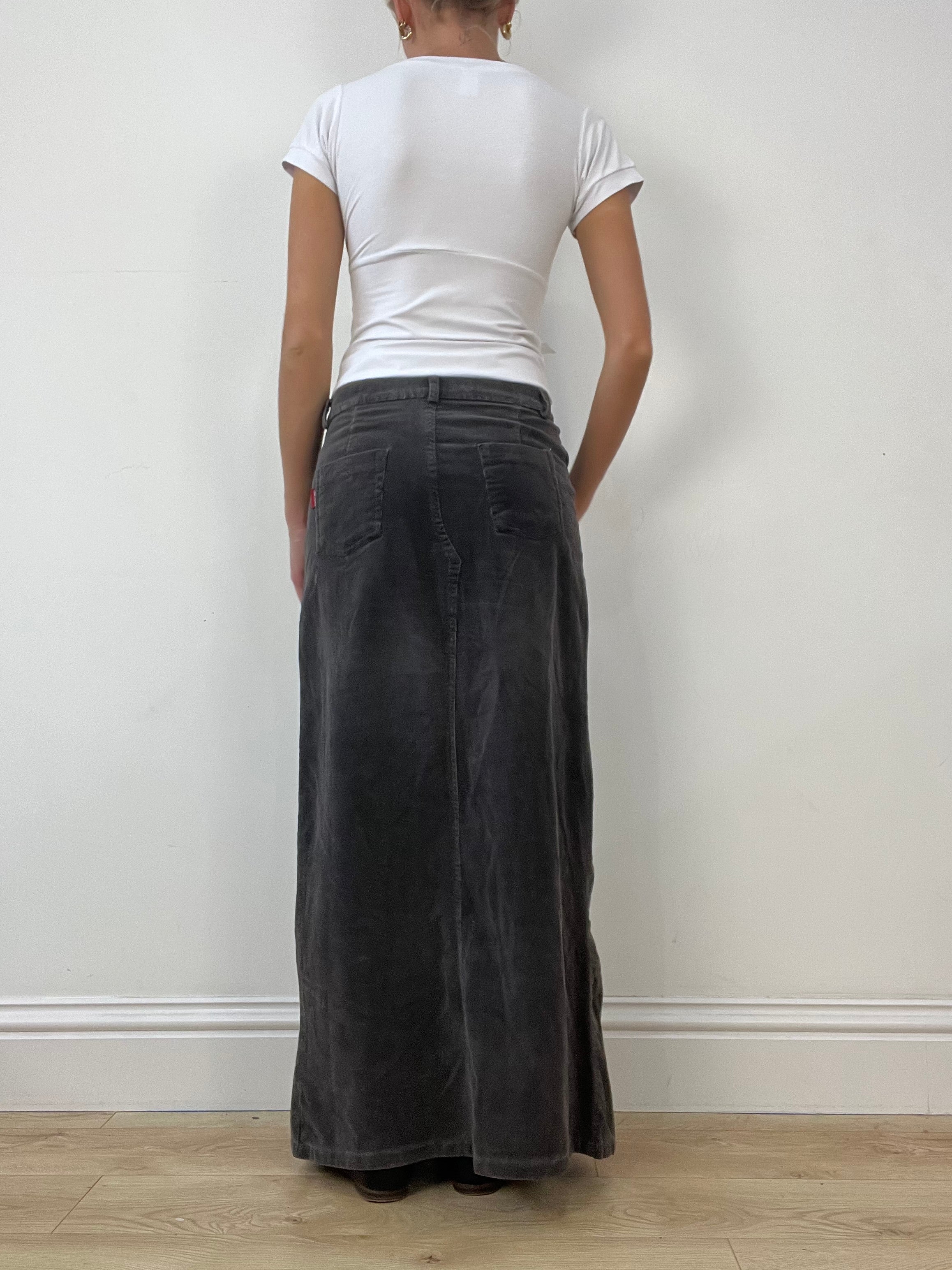 Corduroy maxi skirt uk hotsell