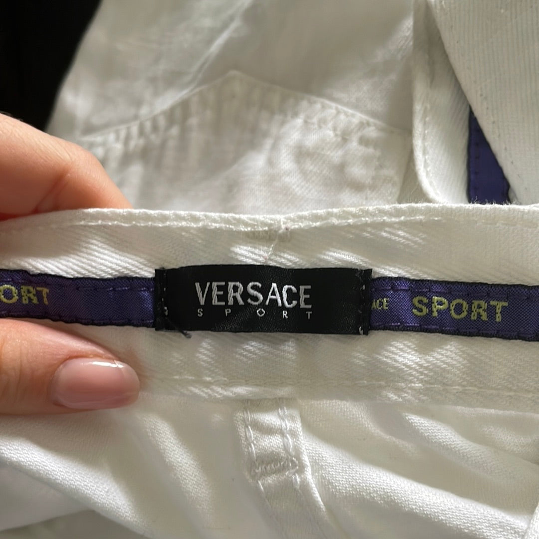 PARIS HILTON DROP | small white versace sport jeans