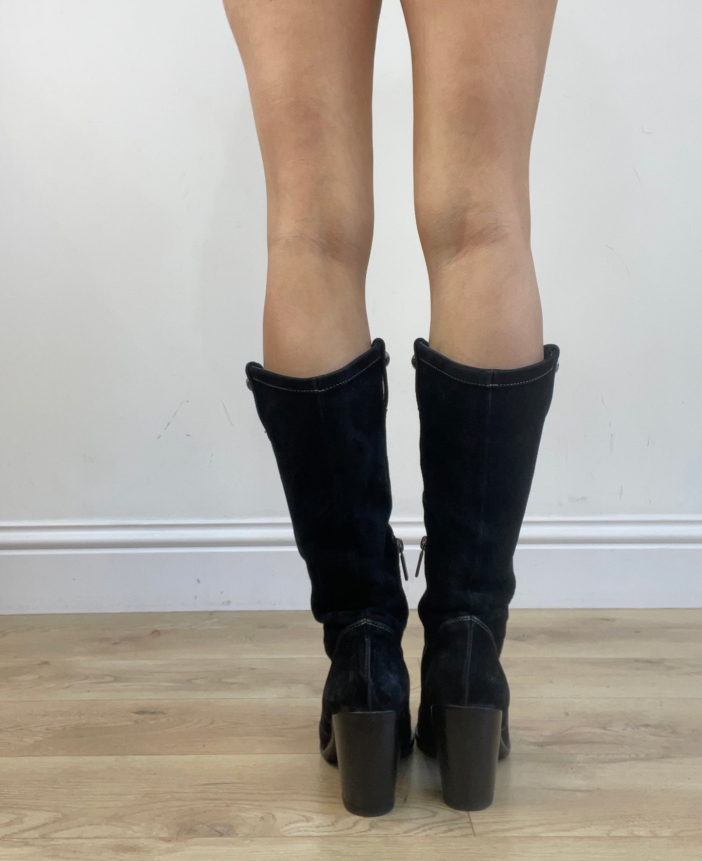 ⭐️vintage edit thirteen | uk 4 black suede cowboy boots