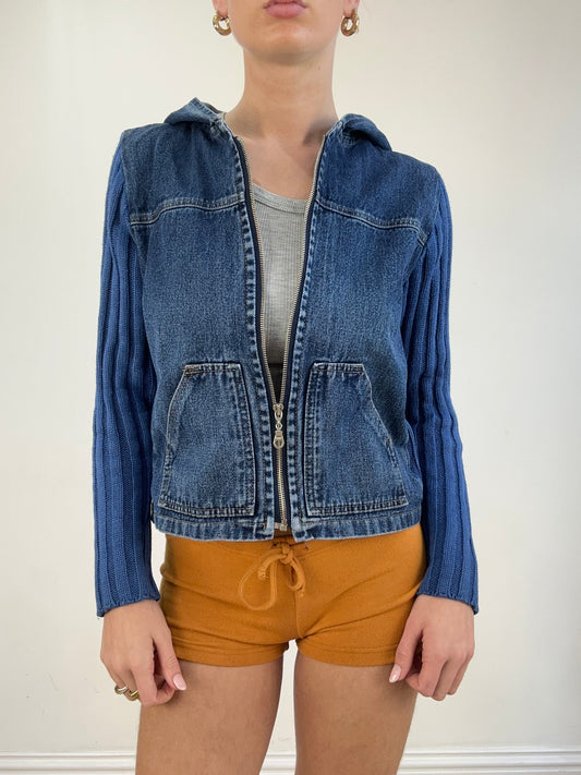 BEST PICKS | small blue denim zip up jacket