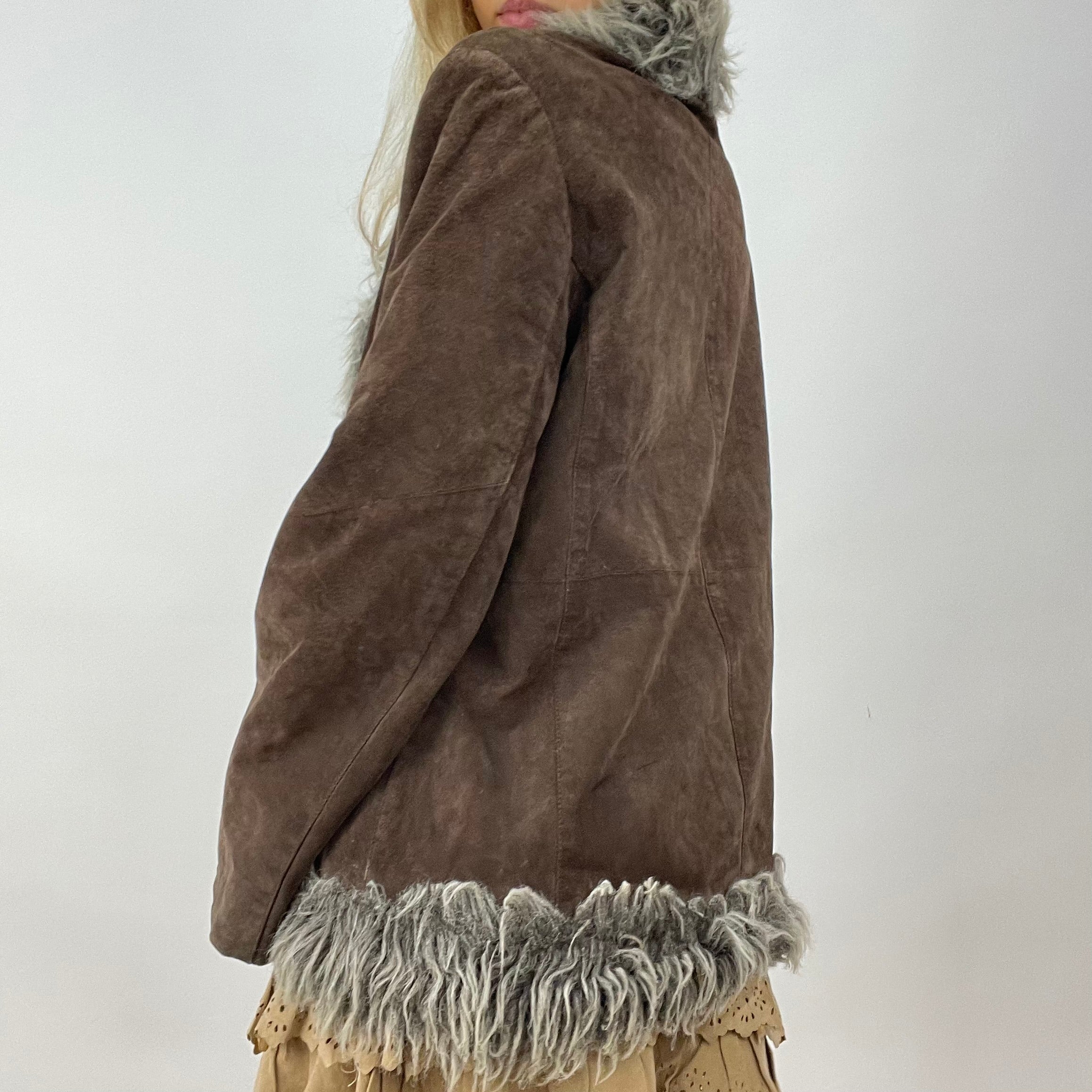 Suede and faux hot sale fur jacket