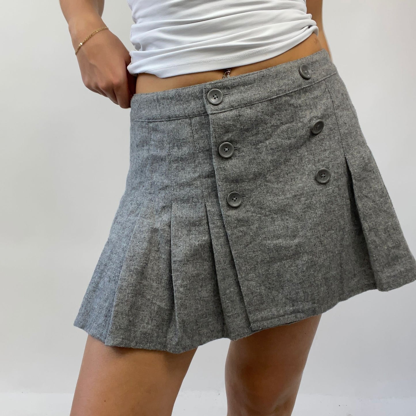 Long pleated outlet skirt 90s