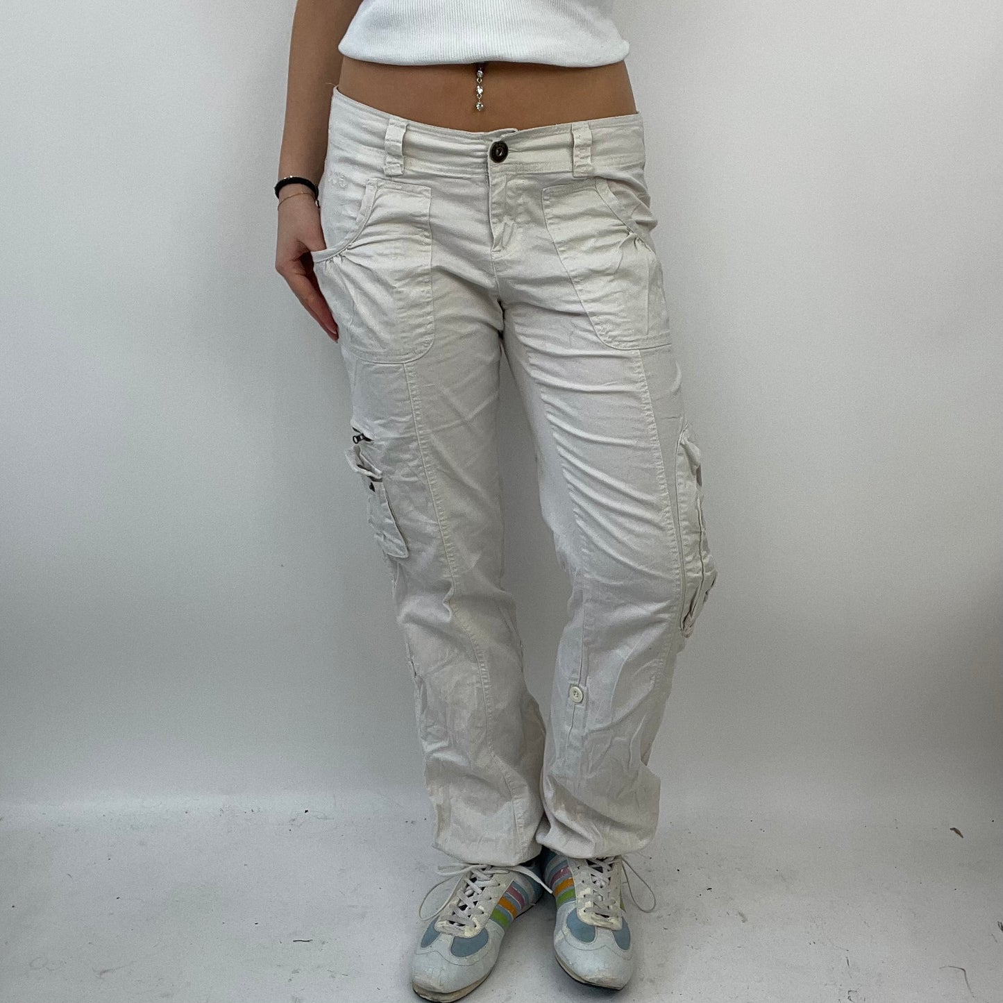 ETHEREAL GIRL DROP | small beige cargo trousers