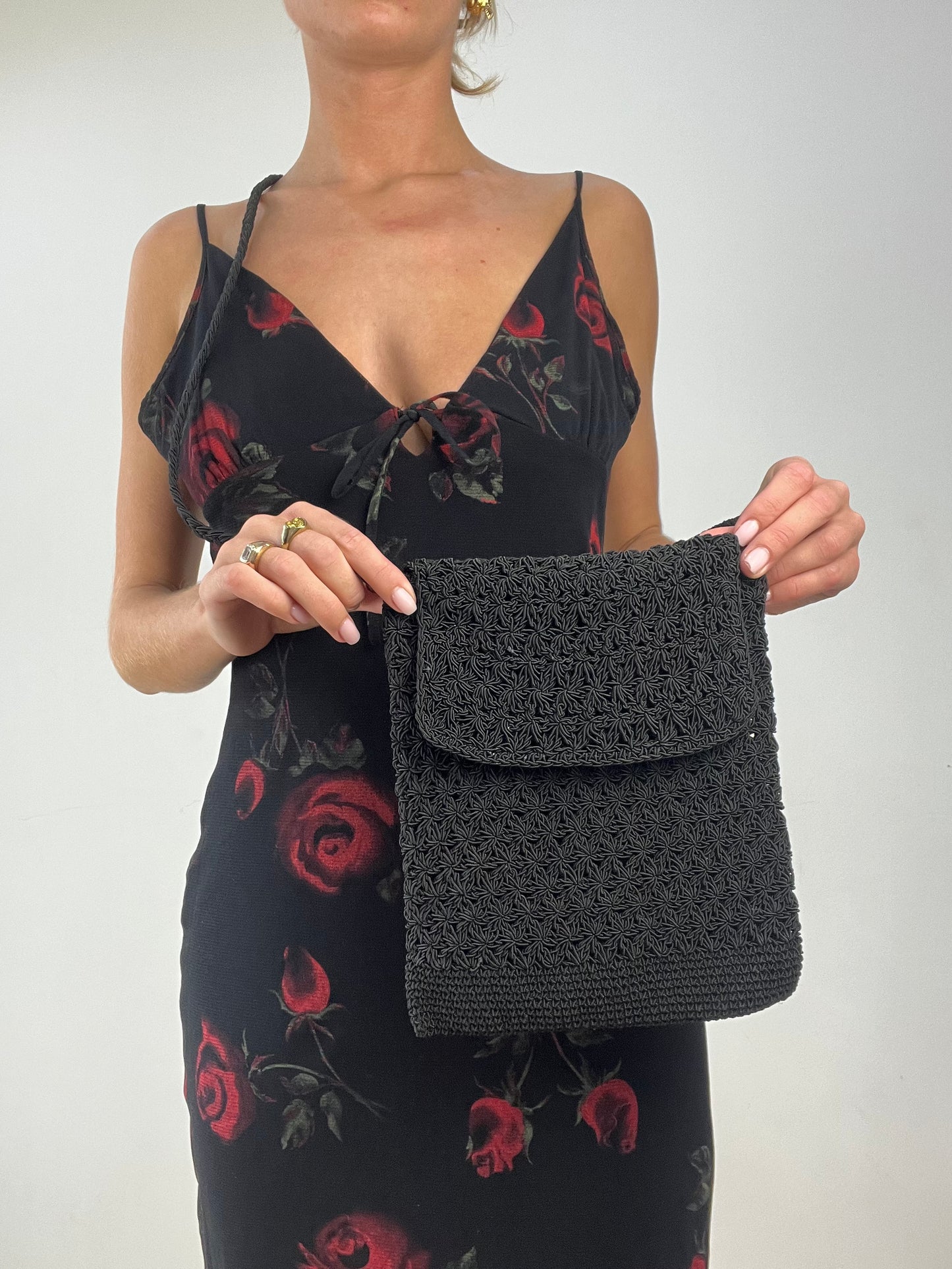 BUFFY THE VAMPIRE SLAYER | black crochet crossbody bag