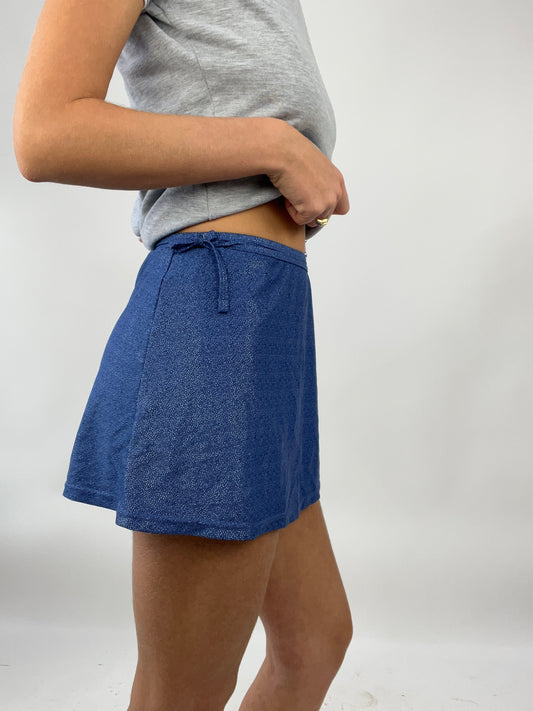 💻EUROS DROP | medium blue wrap skirt with glitter