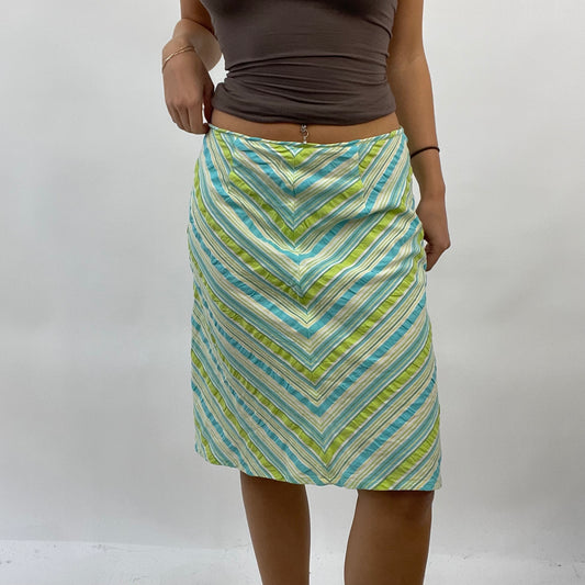 CORPCORE DROP | small blue/green stripy skirt