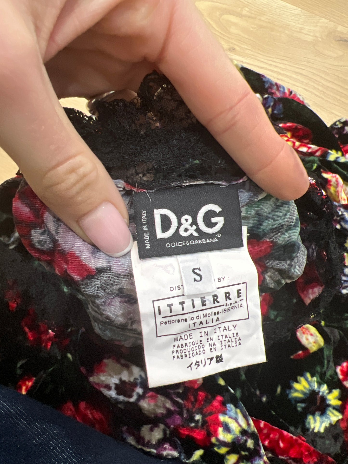 BEST PICKS | small black velour dolce and gabbana floral top