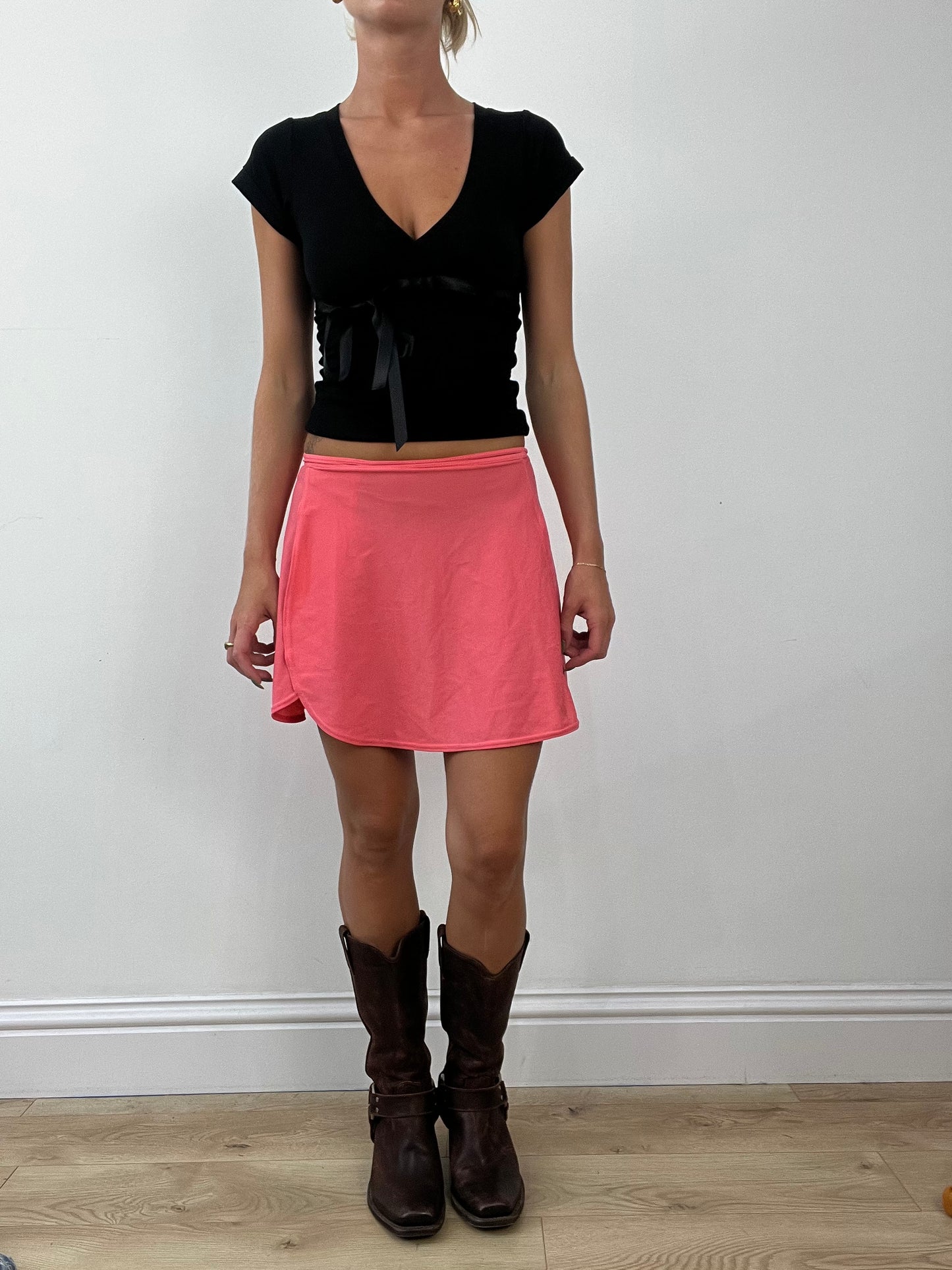 GIRLBAND DROP | small pink wrap skirt