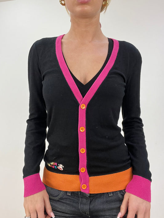 BEST PICKS | small black pink and orange paul frank cardigan