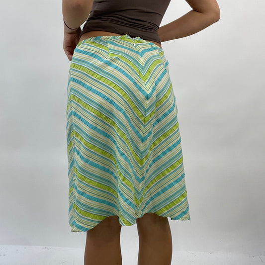 CORPCORE DROP | small blue/green stripy skirt