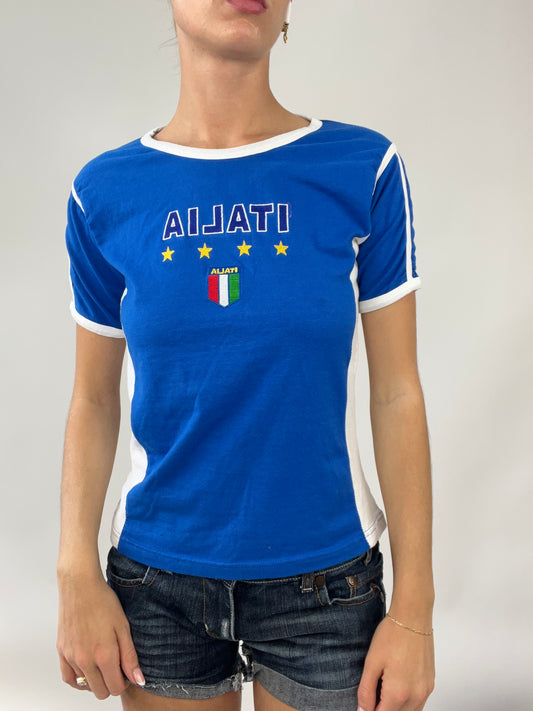 💻EUROS DROP | medium blue italian football t-shirt