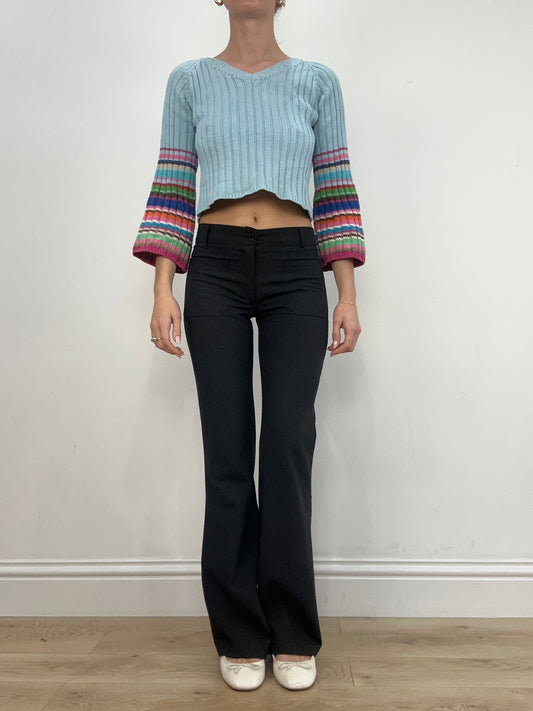 vintage edit six | small baby blue miss sixty cropped jumper