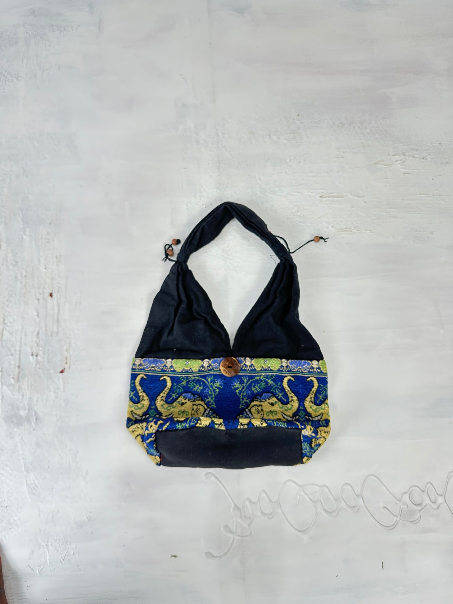 MADELINE ARGY DROP | elephant pattern canvas shoulder bag