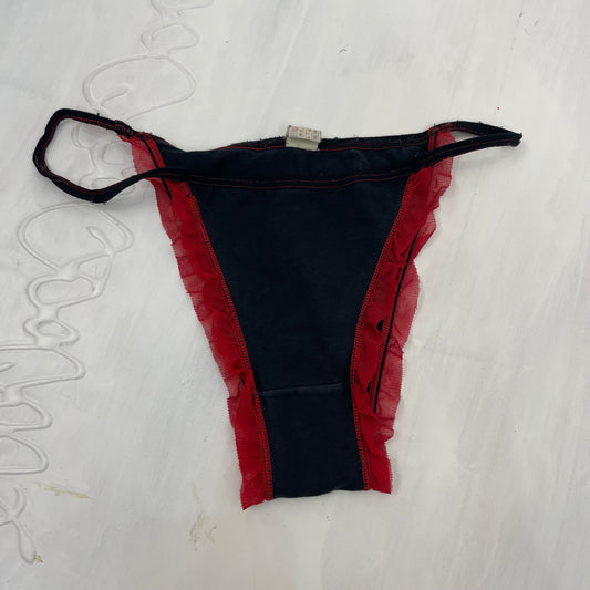 GALENTINES DAY DROP | small black thong with cherry graphic