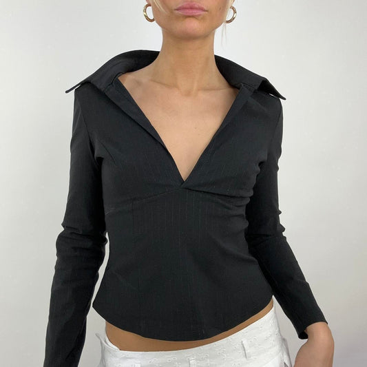 * SAMPLE SALE | medium lola long sleeve in pinstripe black