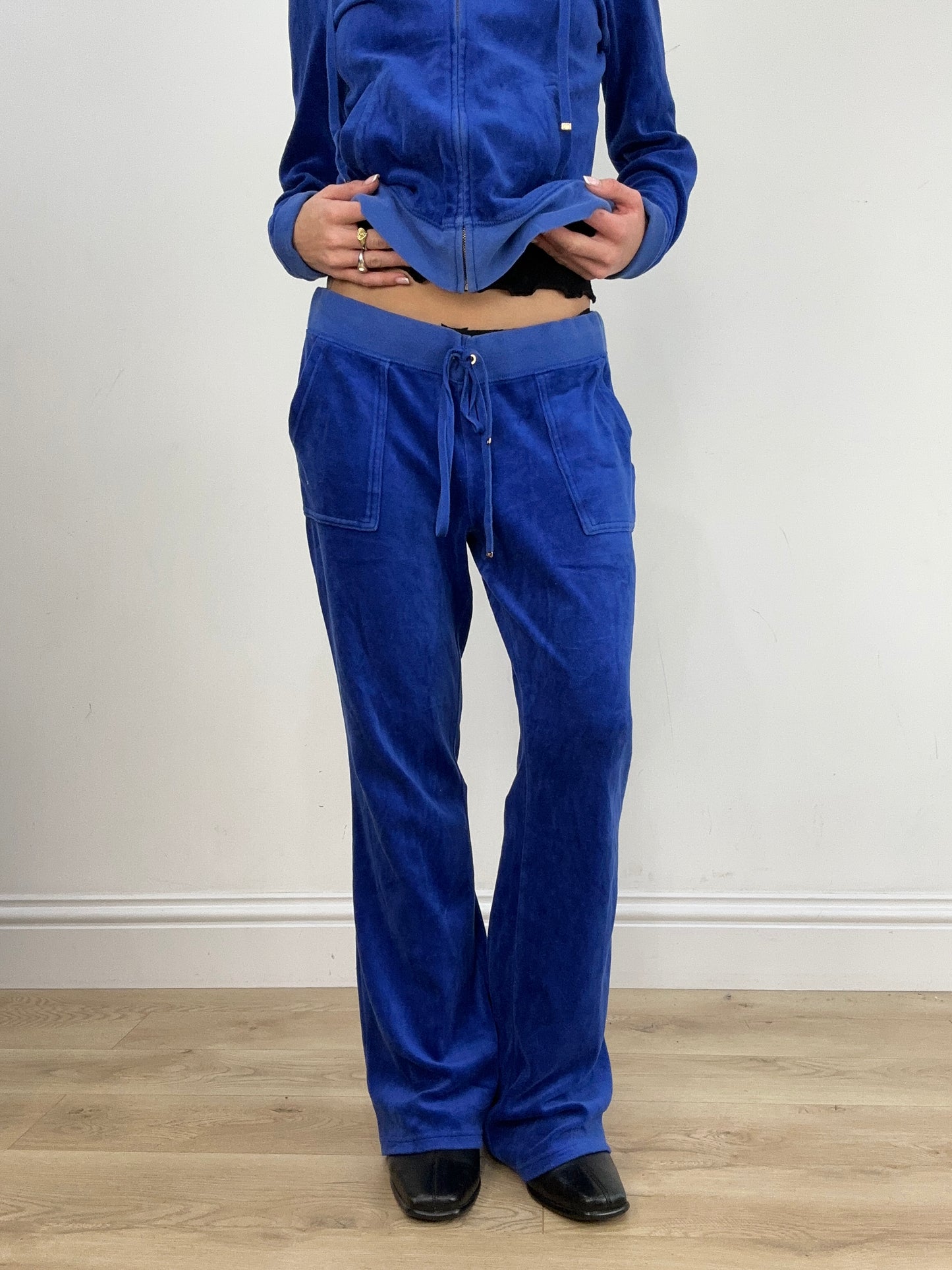 vintage edit five | large royal blue velour juicy couture tracksuit set