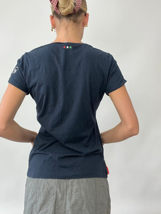 PUB GARDEN DROP | small navy champion top with ‘italia’ spell out