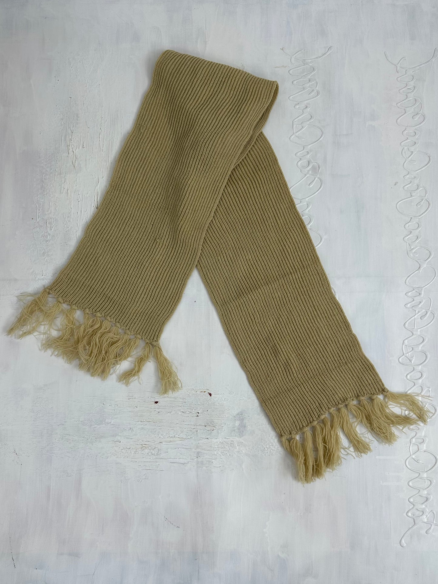 💻BEST PICKS | one one size cream tassel scarf