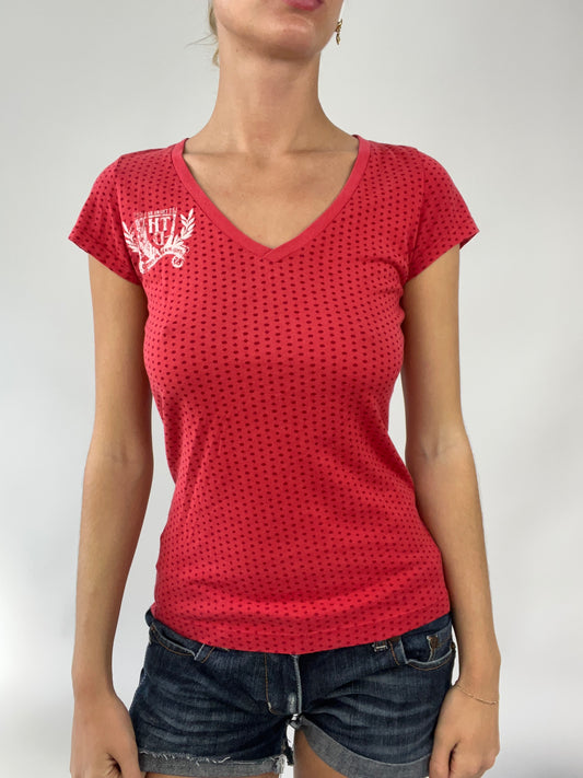 💻EUROS DROP | small red tommy hilfiger polka dot t-shirt