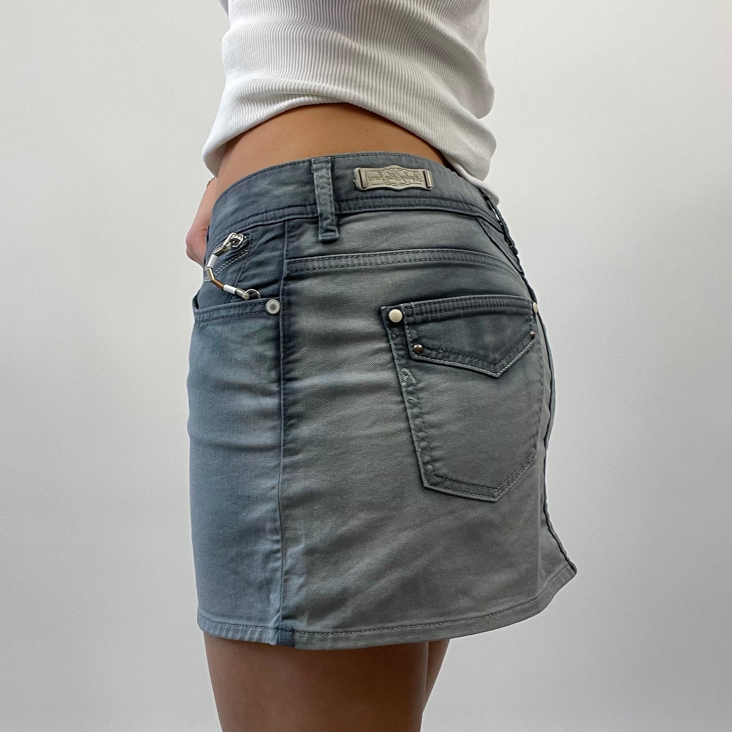 BEST PICKS | small denim replay bleached look mini skirt