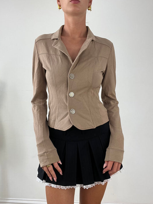 OFFICE GIRLIE | small brown liu jo jumper / blazer