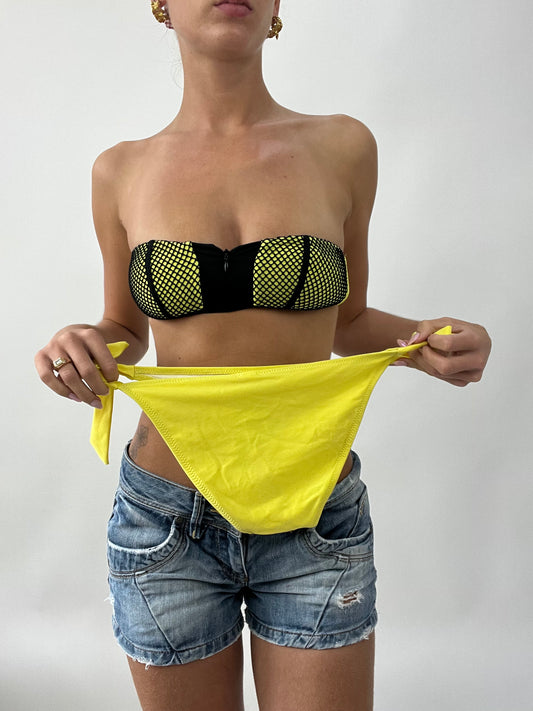 💻EUROS DROP | small yellow bandeau bikini set