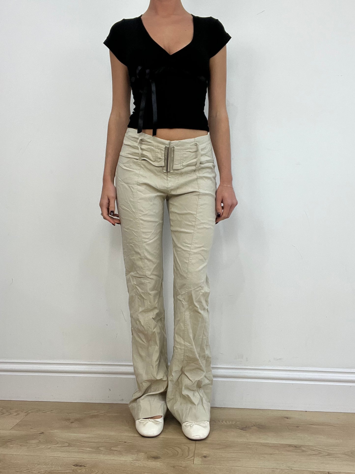 vintage drop 1 | medium beige trousers with belt