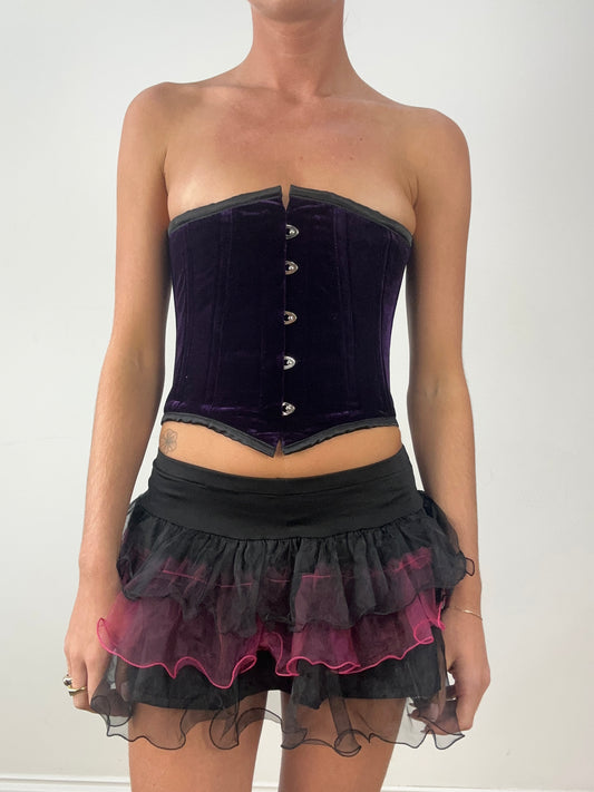 HALLOWEEN | small purple velour corset