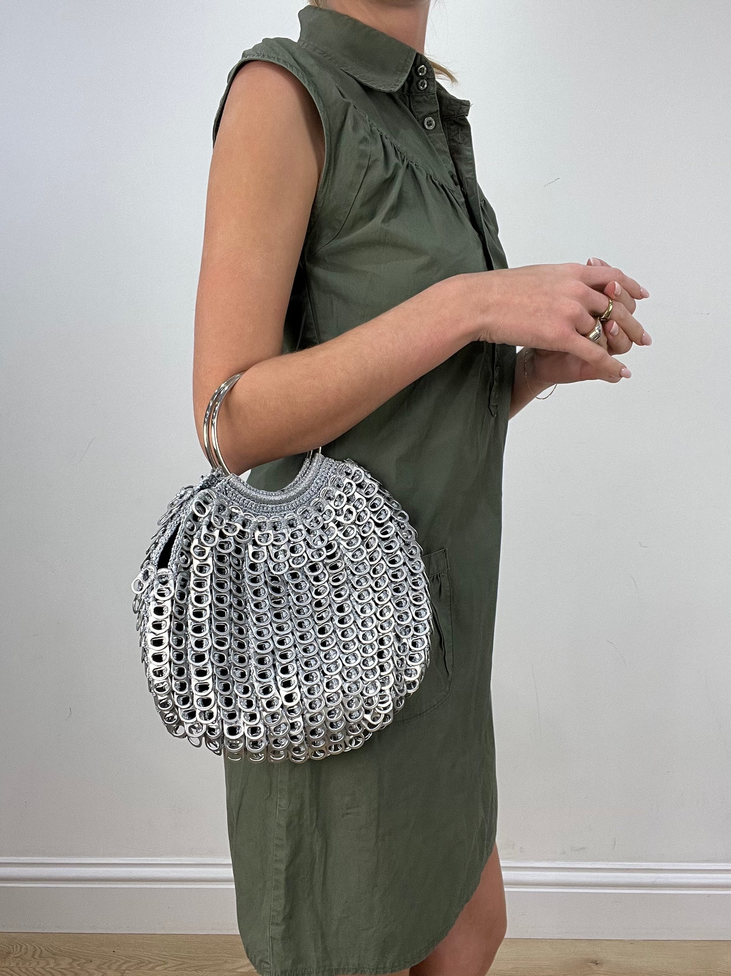 vintage edit eight | silver can tab bag