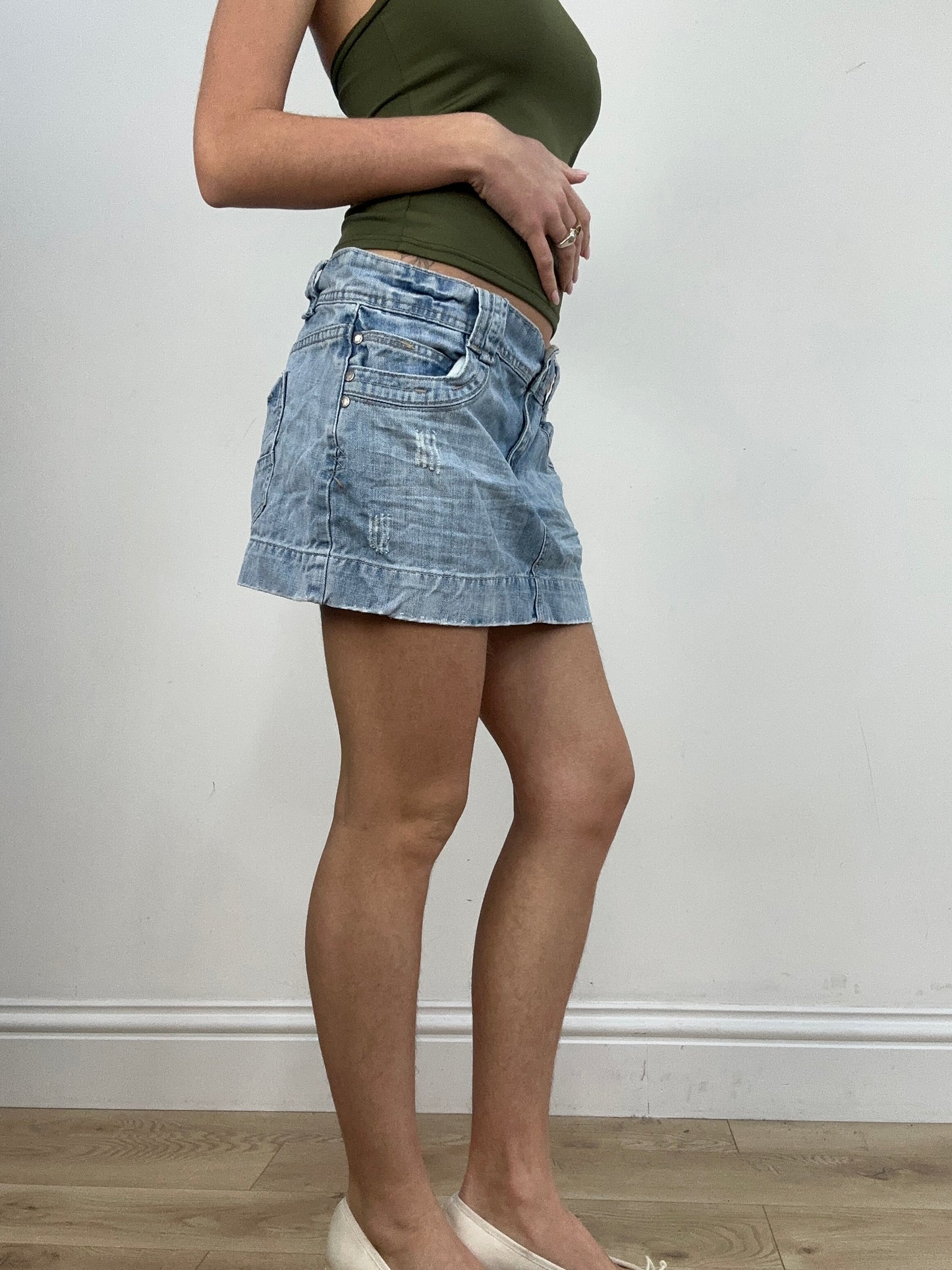 vintage edit six | medium light wash denim skirt