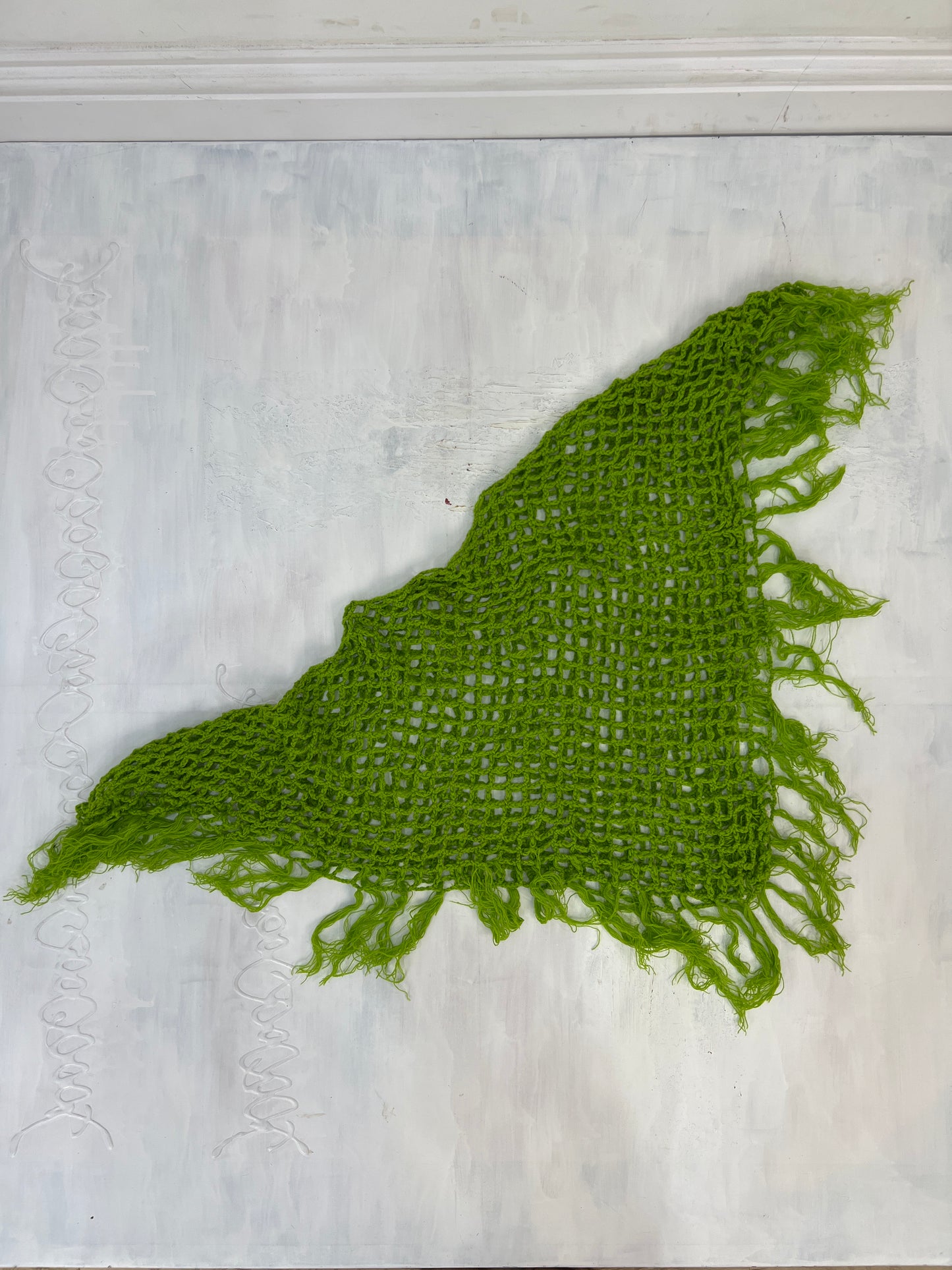 vintage edit four | green crochet poncho