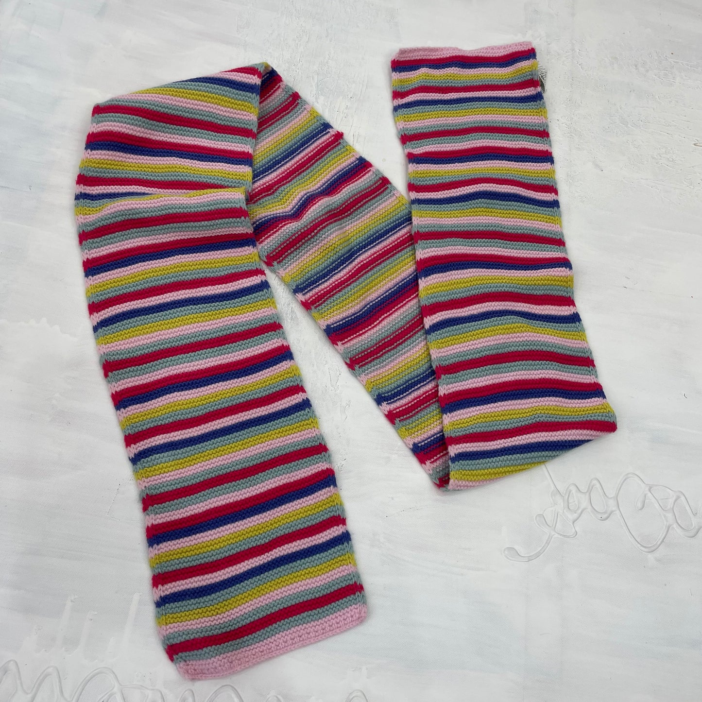 STUDIO FAVES | multicoloured knit striped scarf