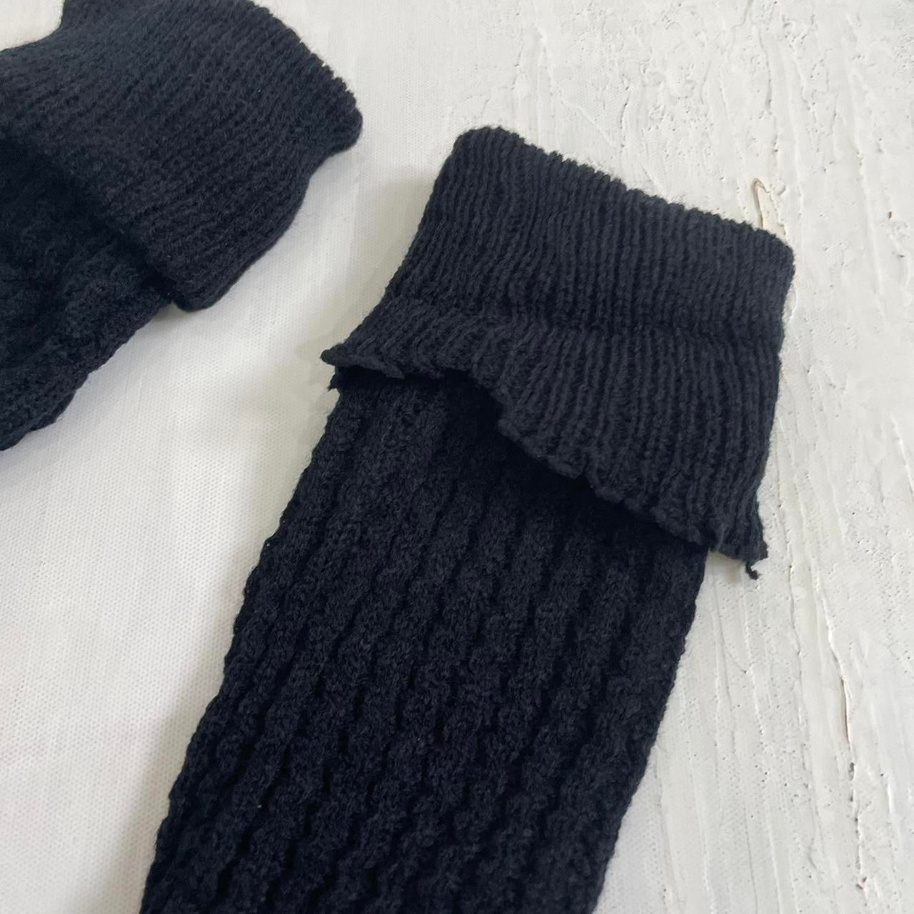 ‼️💻 FREE SHIPPING | black knit leg warmers