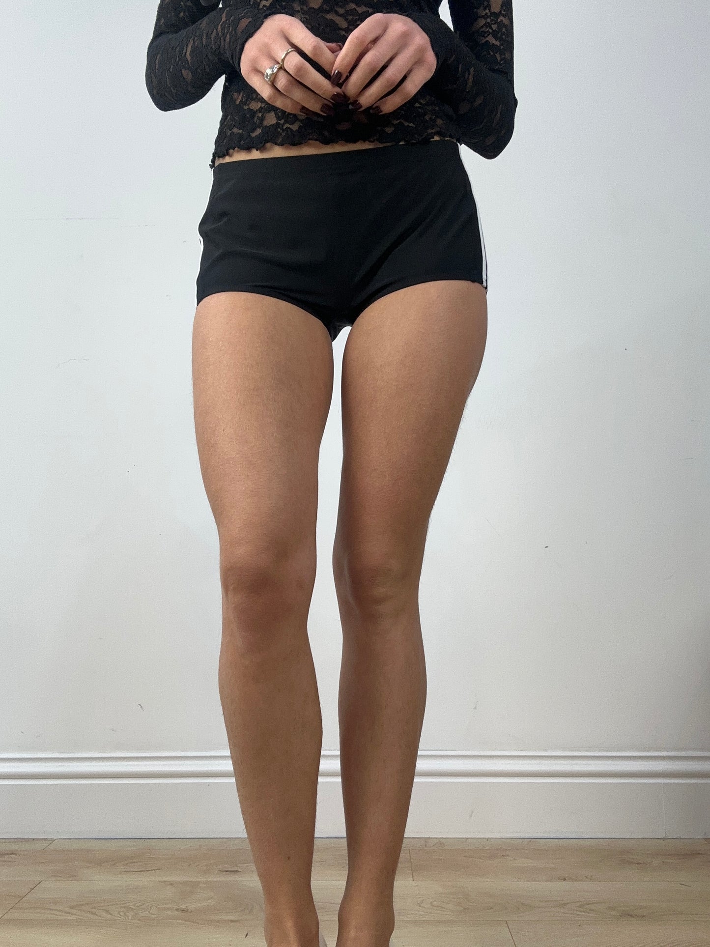 BALLETCORE | extra small black adidas booty shorts