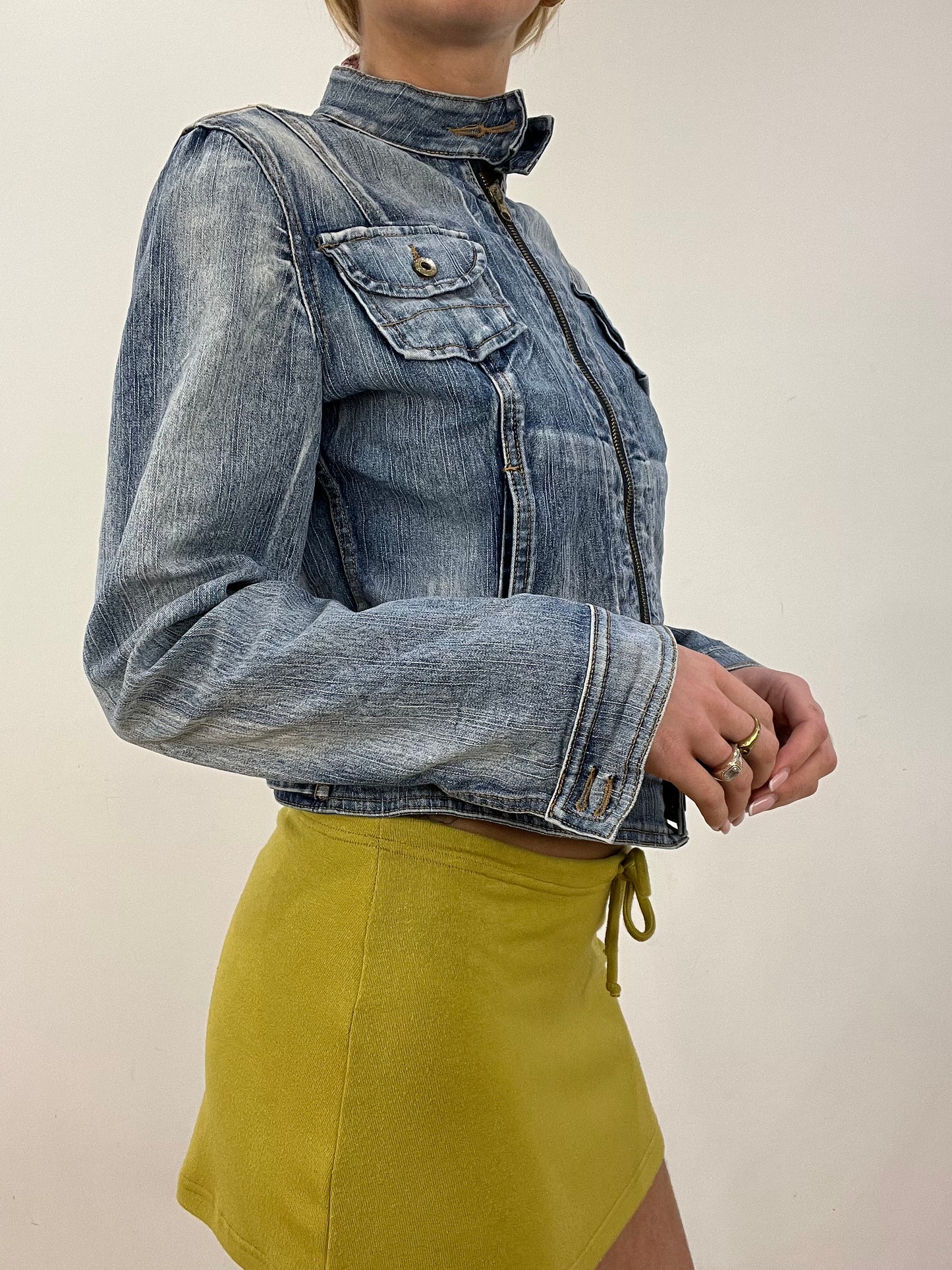 BEST PICKS | small blue denim biker style jacket