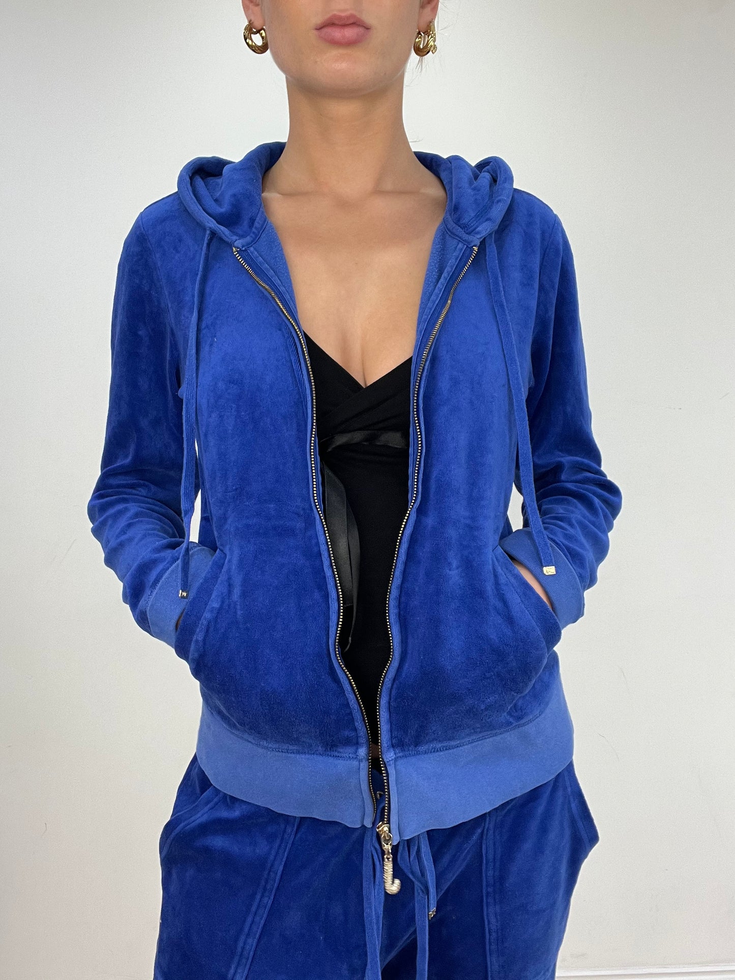 vintage edit five | large royal blue velour juicy couture tracksuit set