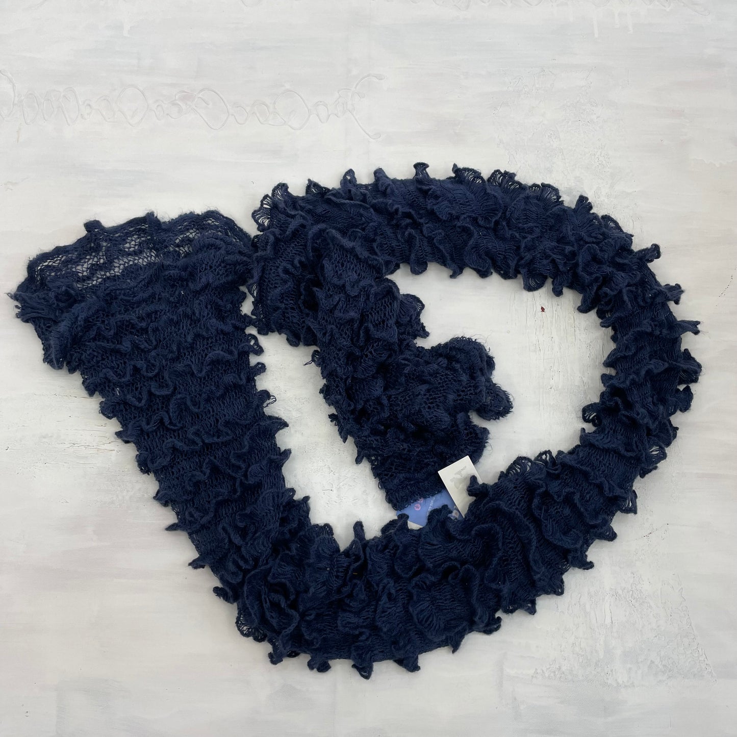 12 DAYS OF XMAS DROP | blue frill knit scarf