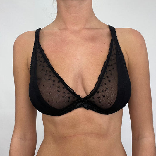 INSTA BADDIE DROP | large black mesh bra