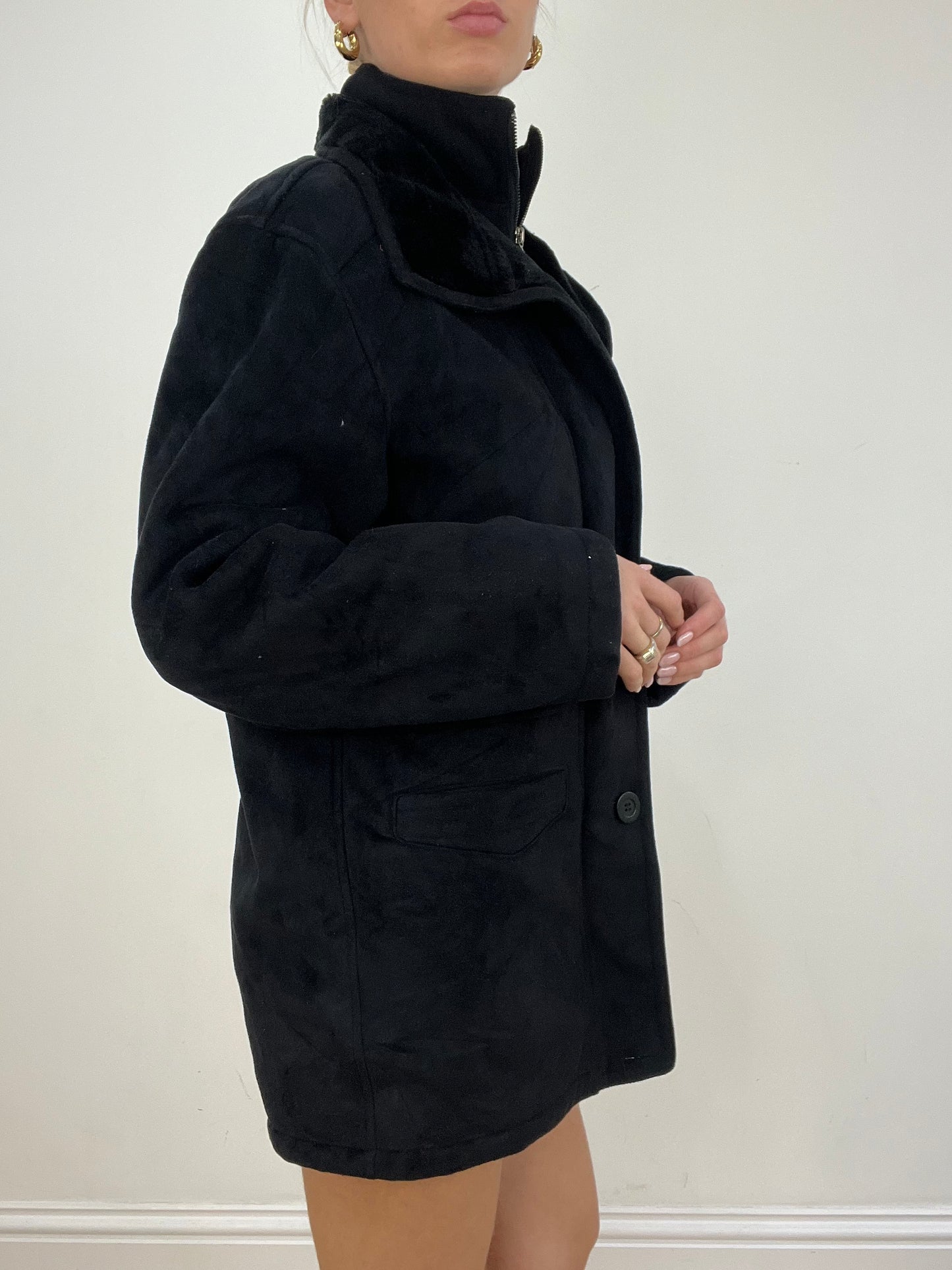 vintage edit six | large black balmain style long coat